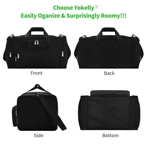 Sports Duffel Bag 26 Inch Travel Gym Duffle - Black - color: Black, size: 26 inch - 1.0