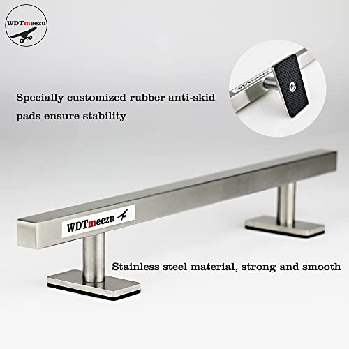 32mm Wood Bearing Wheel Fingerboard and 10" Long Metal Flat Fingerboard Rail Combination Package