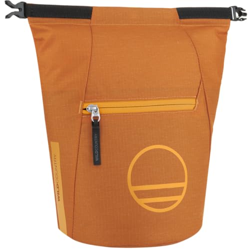 Wild Country Spotter Boulder Chalk Bag | Large Bucket with Zippered Pocket, Stands Upright for Long Sessions - color: Sandstone