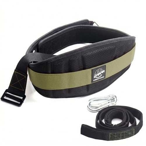 Heavy-Duty Belt for Belt Squats, Weight Training Rack Attachment, Squat Machine Accessory, Strength Training Equipment - color: Green