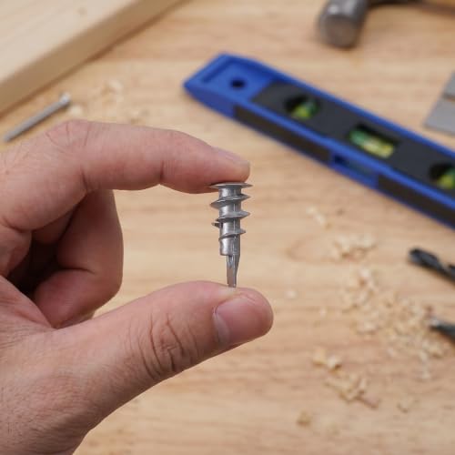 Artibetter 30 Sets Zinc Alloy Drywall Anchors with M4.2 Self Drilling Screws Heavy Duty Hollow Wall Expansion Screw Kit for Concrete and Plasterboard Reinforced Support for Mounting Lights