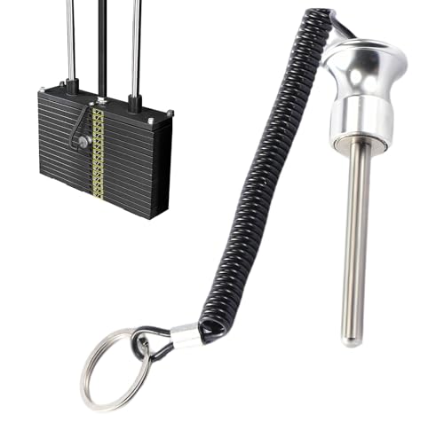 Gym Pin, Weight Stack Pin, Magnetic Weights, Universal Magnetic Weight Pin with Pull Rope, Gym Pins for Weight Stack, Home Gym Parts, Exercise Machine Parts & Accessorie - color: silver