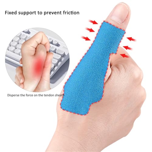 Precut Kinesiology Tape for Thumb, 30 PCS Self Adhesive Thumb Protecting Tape Big Toe Straps, Elastic Athletic Tapes, Breathable Latex-Free Tapes Finger Toe Patches for Joints Muscle Support (Blue) - color: Blue