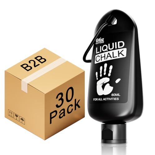 Pro Grade Liquid Chalk 2 oz or 12 oz Mess-Free Gym Chalk for Weightlifting, Gymnastics, Rock Climbing, Dancing, Dries in Seconds - style: 2 oz - 30 Pack