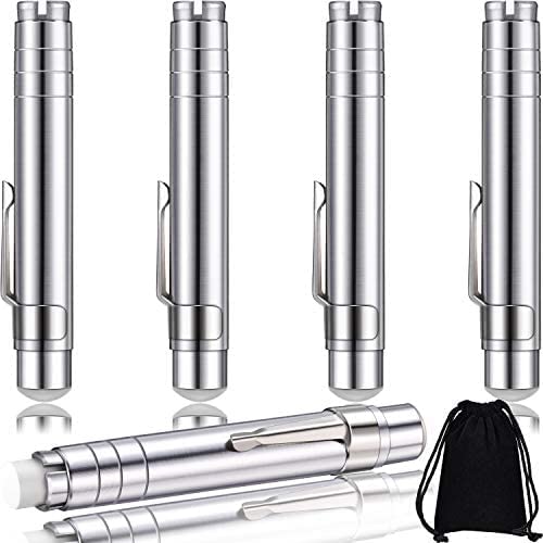 Boao 5 Packs Aluminum Alloy Chalks Holder, Unbroken Keeper Teacher's Chalk Clip with Storage Bag for Teachers, Children's Painting and Writing