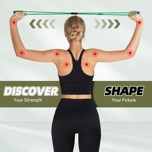 Figure 8 Resistance Bands with Handles, Arm Resistance Bands | Home Workout, Physical Therapy, Strength Training, Travel Portable, Arm workouts - color: Red-30lbs