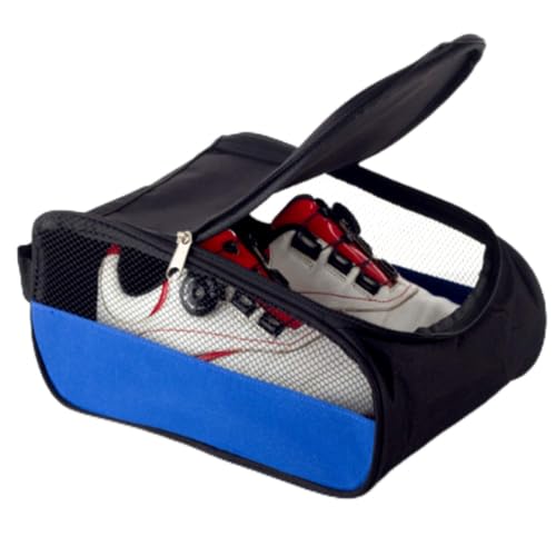 Outdoor Golf Shoes Bags Travel Shoes Bags Zippered Sport Shoes Bag (Blue) - color: Blue