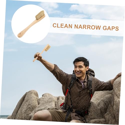 ibasenice Rock Climbing Brush with Thick Boar Hair Bristles Ergonomic Handle for Lightweight Portable for Use Essential Tool for Bouldering Climbing Equipment Cleaning