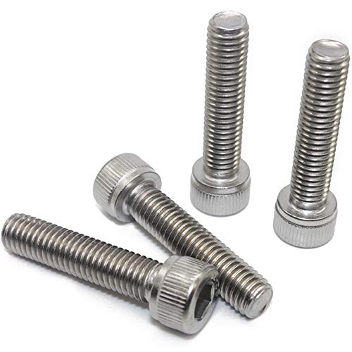 Fullerkreg M6-1.0 x 35MM Socket Head Cap Screws, Allen Socket Drive, Din 912, AISI 304 Stainless Steel (18-8), Full Thread, Bright Finish, Machine Thread, Quantity 20 - size: M6-1.0 x 35MM