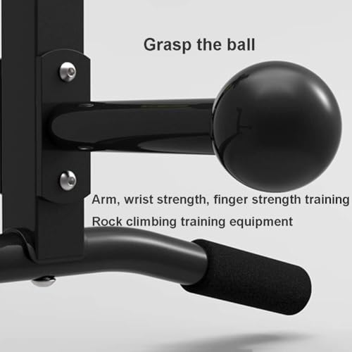Wall-Mounted Pull-Up Bar With Grip Ball, Heavy-Duty Steel Chin-Up Bar For Climbing & Wrist Training, 250kg