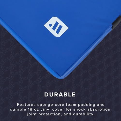 We Sell Mats Bifolding Gymnastics Crash Landing Mat Pad, Safety for Tumbling, Back Handspring Training and Cheerleading - color: Blue, size: 4 ft x 8 ft x 4 Inch