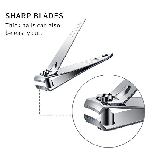32 Pieces Stainless Steel Fingernail Nail Clipper Bulk Silver Portable Toenail Clippers Cutter Set (Pack of 2) - size: 32 Count (Pack of 2)