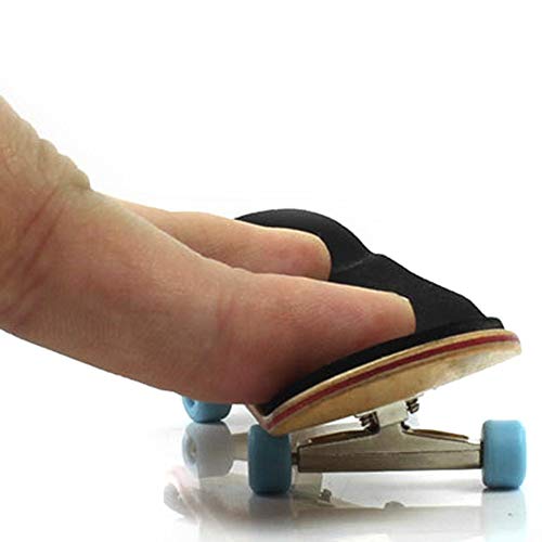 Professional Mini Maple Wooden Fingerboards, 1 Pack(Light Blue) | 1Set Finger Skateboards, 5 Layers Maple Panel Mini Skateboards for Fingers, Fingerboard for Kids Brithday Gift - color: Light Blue