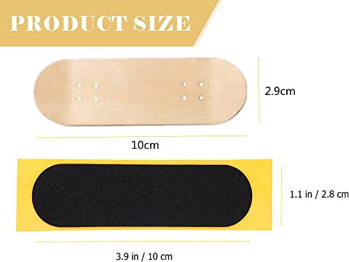 WINDIR 24pcs Grip Tape for Fingerboards,Precut 28×100mm Pro Finger Toys Foam Grip Tape, Professional Black Wooden MiNi Skateboards (24pcs Precut) - color: 24pcs Precut