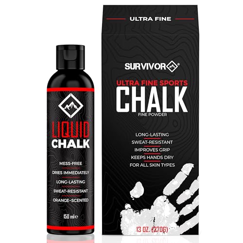 SURVIVOR 150ML Liquid Chalk + 370g Ultra Fine Climbing Chalk Powder Bundle