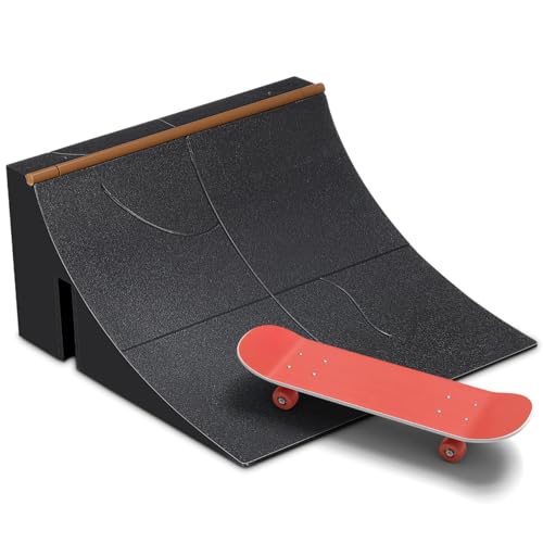 Fingerboard Park Kit Mini Finger Skateboard Ramp Obstacle Fingerboard Obstacle for Kids Skateboard Park Kit for Coordination Family Play 5.51 X 5.51 X 2.75 in