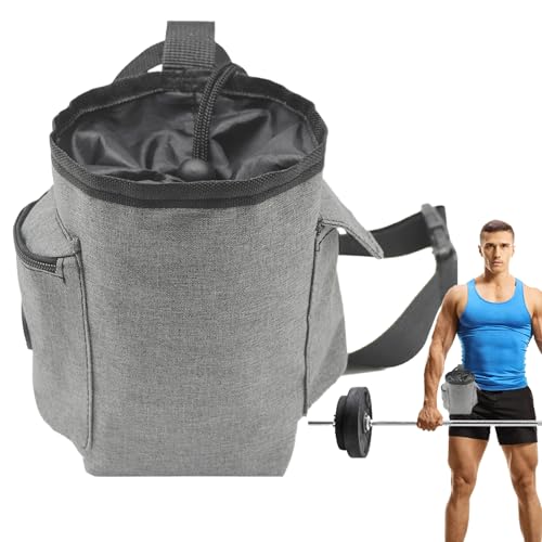 Chalk Bag Bucket Drawstring Closure, Zippered Pockets | Chalk Organizer for Rock Climbing, Bouldering, Weightlifting, Gymnastics, Adults Women Men