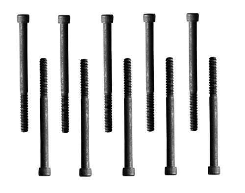 Socket Head Cap Screw, 1/4-20 x 3-1/2", Alloy Steel, Black Oxide, Hex Socket Coarse Thread, 1/4 inch Hexagonal Allen Bolt, Length: 3-1/2 inch, Full Thread (Quantity: 10) - size: 3-1/2