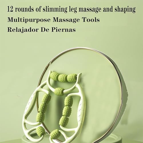 9-Wheel Leg Massager Roller – Calf Massager,Deep Tissue Muscle Soreness Relief - Manual Leg Muscle Massage Tool for Sports Recovery, Relaxation, and Myofascial Release (9 Rollers)