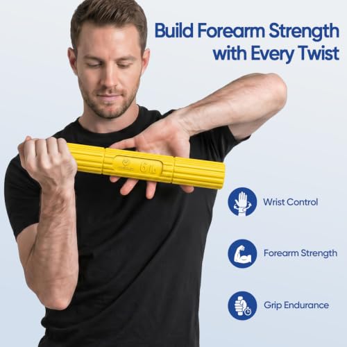 FitBeast Elbow Recovery Kit with 4-Level Flex Therapy Bars, Twist Bar for Tennis Elbow & Golfer's Elbow Physical Therapy Exercises, Forearm Wrist Grip Trainer with Elbow Brace & Hot and Cold Pack