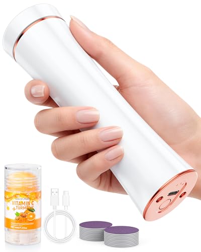 Electric Callus Remover for Feet, Rechargable Foot File | 3 Speeds Foot Callus Remover, Waterproof Pedicure Kit with Foot Cream, Professional Feet Care for Dead, Hard Cracked Dry Skin - color: White