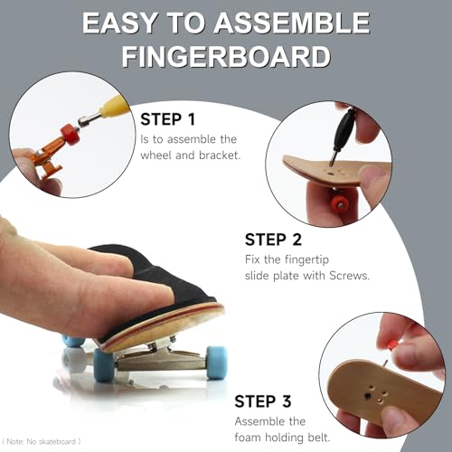 156PCS Fingerboard Repair Kit -Includes Case & Tools-Mini Finger Skateboard Parts Include 14 Multicolors Trucks & 48 Multicolour Bearingless Wheels & 60 Screws & 30 Nuts & 4 Screwdriver - color: Multicolour Trucks & Box #B