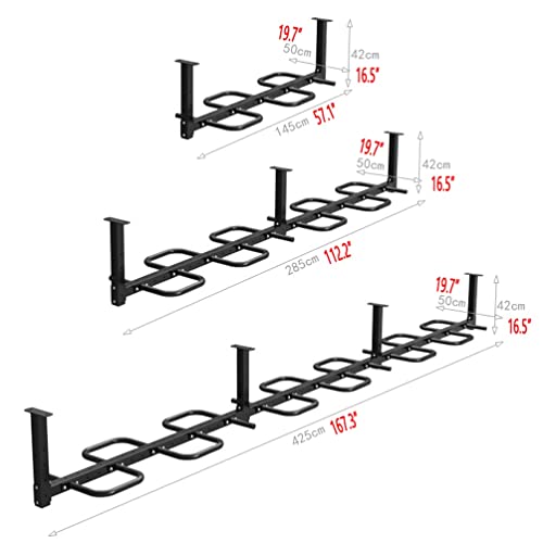 Wall-Mounted Pull-Up Bars/Climbing Frames, Home Gym Upper Body Strength Training Fitness Bar, Security And Stability, Load 300 Kg - size: 145CM