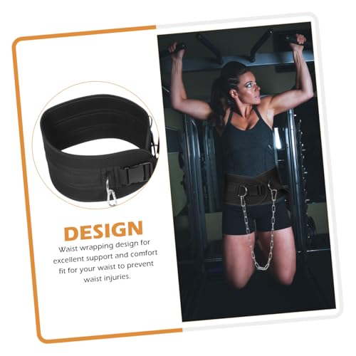 Toyvian Weighted Chain Waist Belt for Men Resistance Training Equipment for Bodybuilding Adjustable Thick Buckle for Dips and Pull-ups Comfortable Elastic for Shoulder and Back