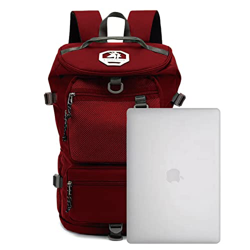 Kalesi Gym Duffle Bag Backpack 4-Way Waterproof with Shoes Compartment for travel Sport Hiking laptop - color: Viva Magenta Red