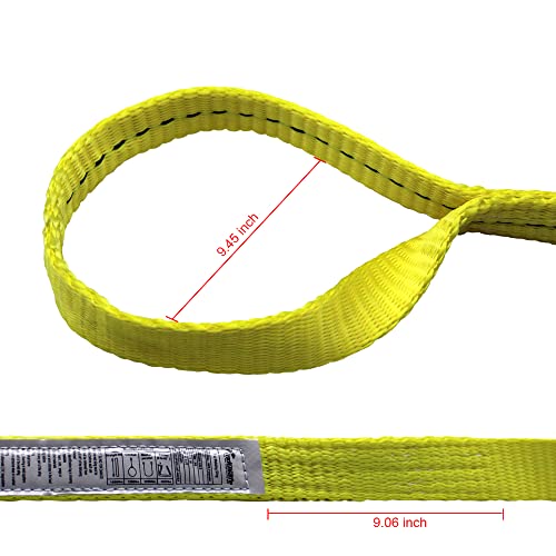 1" x 3’Rigging Moving Straps Lifting Sling Tree Saver Recovery Straps Twisted Eye Web Sling 1600lbs Vertical Capacity - color: Yellow - Vertical Capacity 1600LBS, size: 3ft