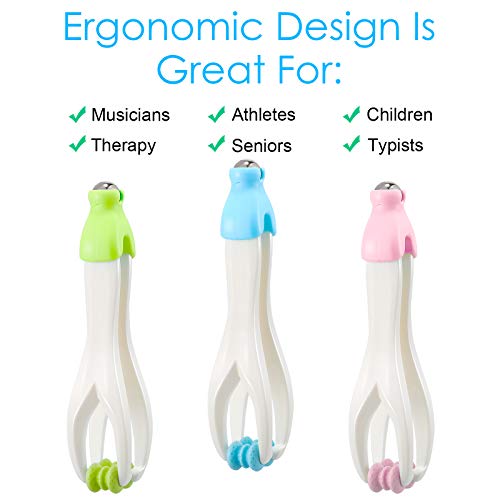 Nuanchu 3 Pieces Finger Wrist and Hand Massager Hand Massage Roller Tools Handheld Blood Circulation Tools for Man and Woman