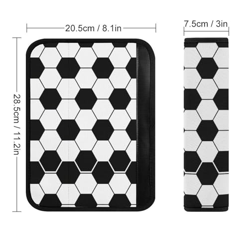 2 Pack Breathable Car Seat Straps Shoulder Pads for Elderly Support, All Vehicles, Soccer Lovers Seat Belt Cushion, Neck and Shoulder Support - color: Pattern 57