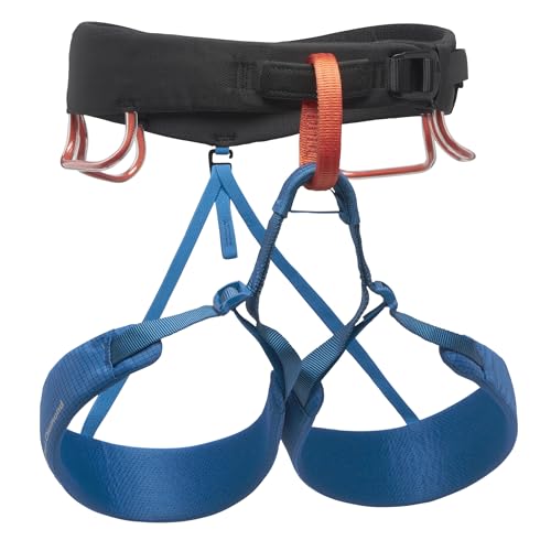 BLACK DIAMOND Men's Momentum Rock Climbing Harness, Adjustable Loops - color: Kingfisher, size: SM (27-30" Waist)