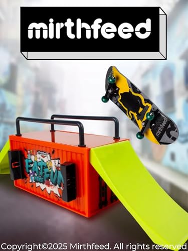 32mm Pro Fingerboard Complete Set | Bearing Wheels | 5 Ply Maple Deck | Anti Skid Grip Tape | Complimentary Tool | Concave Shape - color: Fun Box H : Hangry Kitty