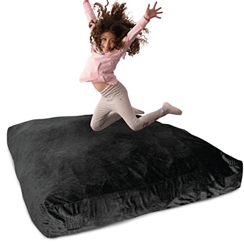 Milliard Crash Pad Sensory Pad with Foam for Kids and Adults with Washable Cover (5 feet x 5 feet) Black - color: Black