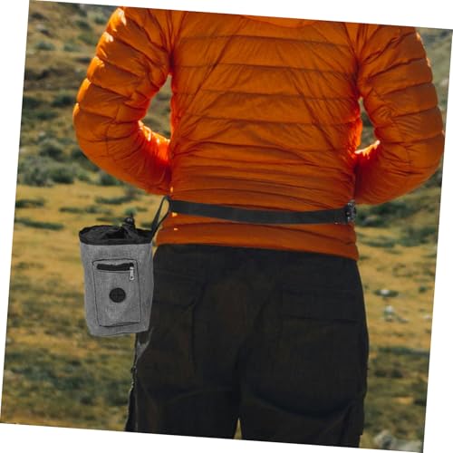 KOMBIUDA Chalk Bag for Rock Climbing and Bouldering Waterproof Magnesium Chalk Container with Zippered Pocket Durable Outdoor Gear for Gymnastics and Weight Lifting