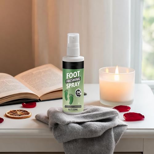 Shoe Deodorizer Spray 60ml Long-Lasting Powerful Elimination | Foot Odor Spray for Leather Boots Footwear Tennis Hockey Closet Home Sneaker
