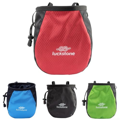 Fleece Lined Climbing Chalk Bag With Adjustable Waist Belt For Rock Climbing Weightlifting(Blue) - color: Blue