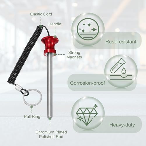 Weight Stack Pin, Weight Gym Pin Strength Training Equipment Replacement with Pull Rope for Commercial Home - color: Red, size: 0.4 x 4.7 Inch