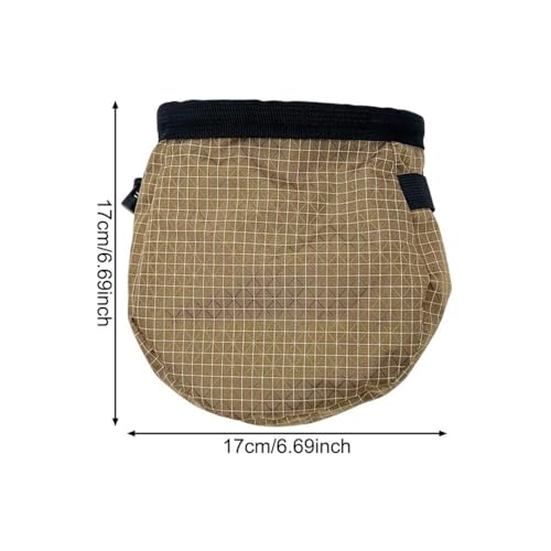 Climbing Chalk Bag with Zipper Pocket Climbing Chalk Bag Pouch with Waist Belt for Bouldering Weightlifting Powerlifting Gym Workout - color: Brown