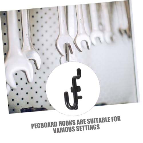 Kisangel 10pcs Plastic Pegboard Hooks Heavy Duty Pegboard Accessories for Garage Tool Storage Hanging Board Hooks for Organization and Wall Display