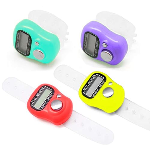TESEAS Electronic Finger Counter, 5-Digit Number Count Clicker Mini LCD Digital Display Hand Tally Counter, Resettable Counters Clickers for Knitting, Crochet, Coaching, Lap, Golf, Toddler & Fidget - color: 5pcs
