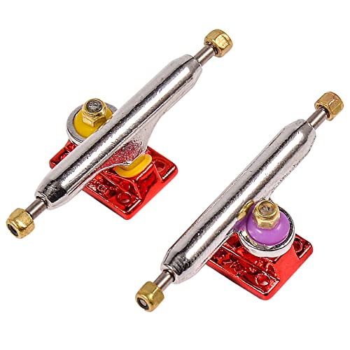 Fingerboard Trucks with Upgraded Urethane Bushings and Pivot Cup,34mm 32mm Width,Normal Kingpin (Red, 32mm) - color: Red, size: 32mm