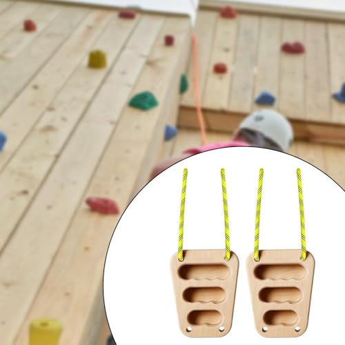 Menolana 2X Wood Hangboard Rock Climbing Holds Hang Board for Climbers Sturdy Building Core Strength Fingerboard for Doorway Beginners