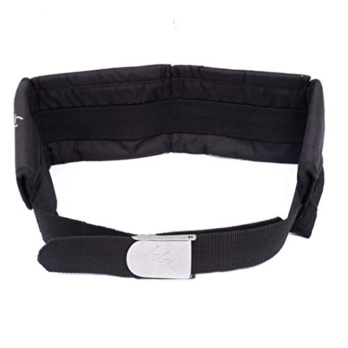 4 Neoprene Pocket Scuba Weight Belt，Spear Fishing Nylon-fit for Waist 32" to 52" - Quick-Release Buckle - color: Black