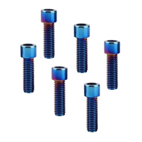 6Pcs Bike Screws M6x10 12 16 18 20 25 30 35mm Stainless Steel Socket Head Cap Allen Hex Bolt (Burnt Blue, M6 x18mm) - color: Burnt Blue, size: M6 x18mm