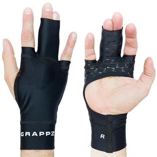 Grappz Middle Finger Brace Compression Gloves, Splint Alternative, Unisex L | Athletic Buddy Tape, Finger Sleeve & Brace, Arthritis Pain Relief & Joint Stabilizer for All Sports - size: Large, style: Middle Finger