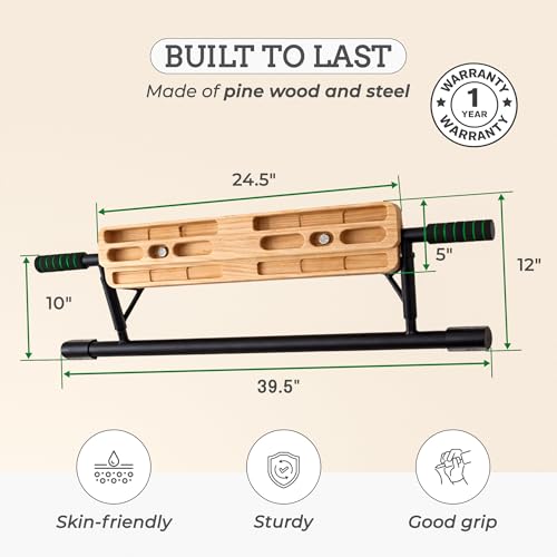 Doorway Hangboard Pull-Up Bar for Fingerboard, Rock Climbing, and Bouldering Training, No Drilling Required, Grip Strenth Training at Home