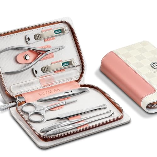 MR.GREEN Manicure Sets Light Luxury Nail Clipper Kits Personal Care Tools Fashion Contrasting PU Case (Mr-8886) - color: Mr-8886