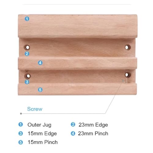 1 Pair Climbing Hangboard Fingerboard for Climbers Jugs Slopers Finger Holds Hang Board Pull Up Board Grip with Smooth Wooden Surface